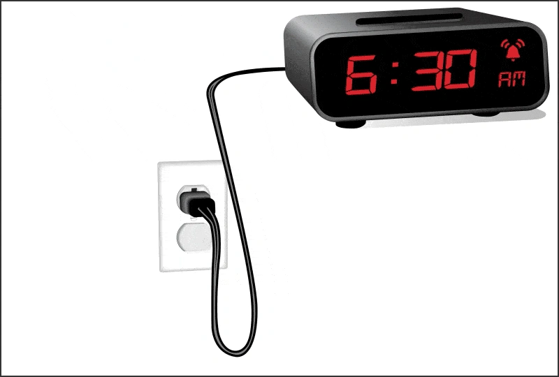 Visualization showing how bioavailable fluoride impacts the inflammatory response using the example of a traditional alarm clock